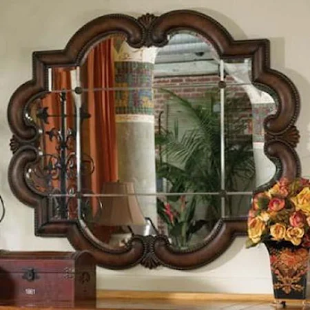 Decorative Leather Upholstered Wall Mirror